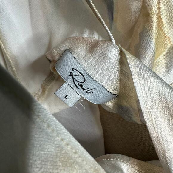 RAILS Dina Diffused Blossom Satin Slip Midi Dress Women's Size Large V-Neck - Picture 6 of 10